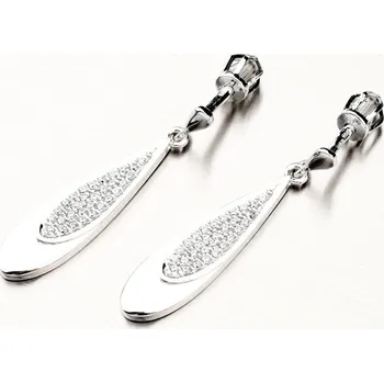 Náušnice Dámské náušnice bílé zlato 585 zirkon visací 52GZ-8052B-SR