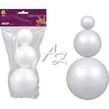 Vánoční dekorace Creative dekorace koule 6,8,10cm/3ks polystyren