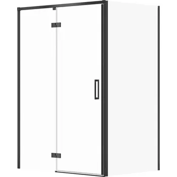 CERSANIT/S - Sprchový kout LARGA 120x80 černý, levý, čiré sklo S932-130/80