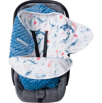 Zavinovačka Zavinovací deka do autosedačky Miracle Baby modrá vel. S