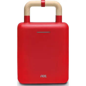 Toustovač ADE, Sendvičovač s vložkou na vafle ADE s teflonovými vložkami červený - Formadore