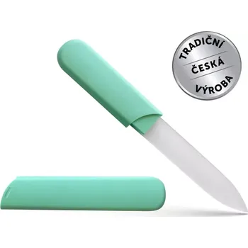 PILNÍK SKLENĚNÝ ZELENÝ S KRYTKOU SVORTO (Je vhodný pro domácí i profesionální péči o nehty. )