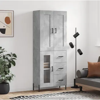 Příborník do zásuvky vidaXL Skříň highboard 69,5 x 34 x 180 cm kompozitní dřevo [3199948] Barva: Betonová šedá