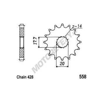 Řetězová sada pro motocykl Řetězové kolečko YAMAHA TZR 125 rok 93-99