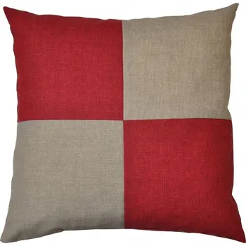 Dekorativní polštářek Veselý polštářek - tmavě béžová/vínová