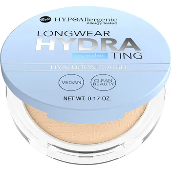 Pudr Bell Hypoallergenic Longwear Hydrating Powder - kompaktní pudr s kyselinou hyaluronovou Odstín: 02 Light Beige