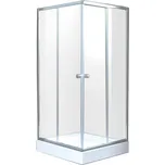 INVENA - Sprchový kout čtverec PARLA, profil: chrom, sklo čiré 90x90 AK-48-195-O