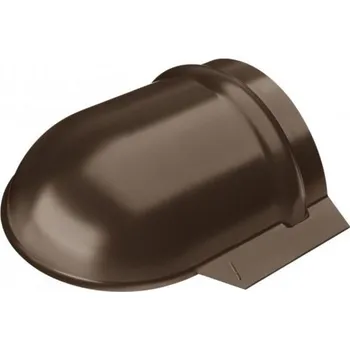 Čelo ukončení hřebenáče hnědé RAL 8017 s prolisem lesklé