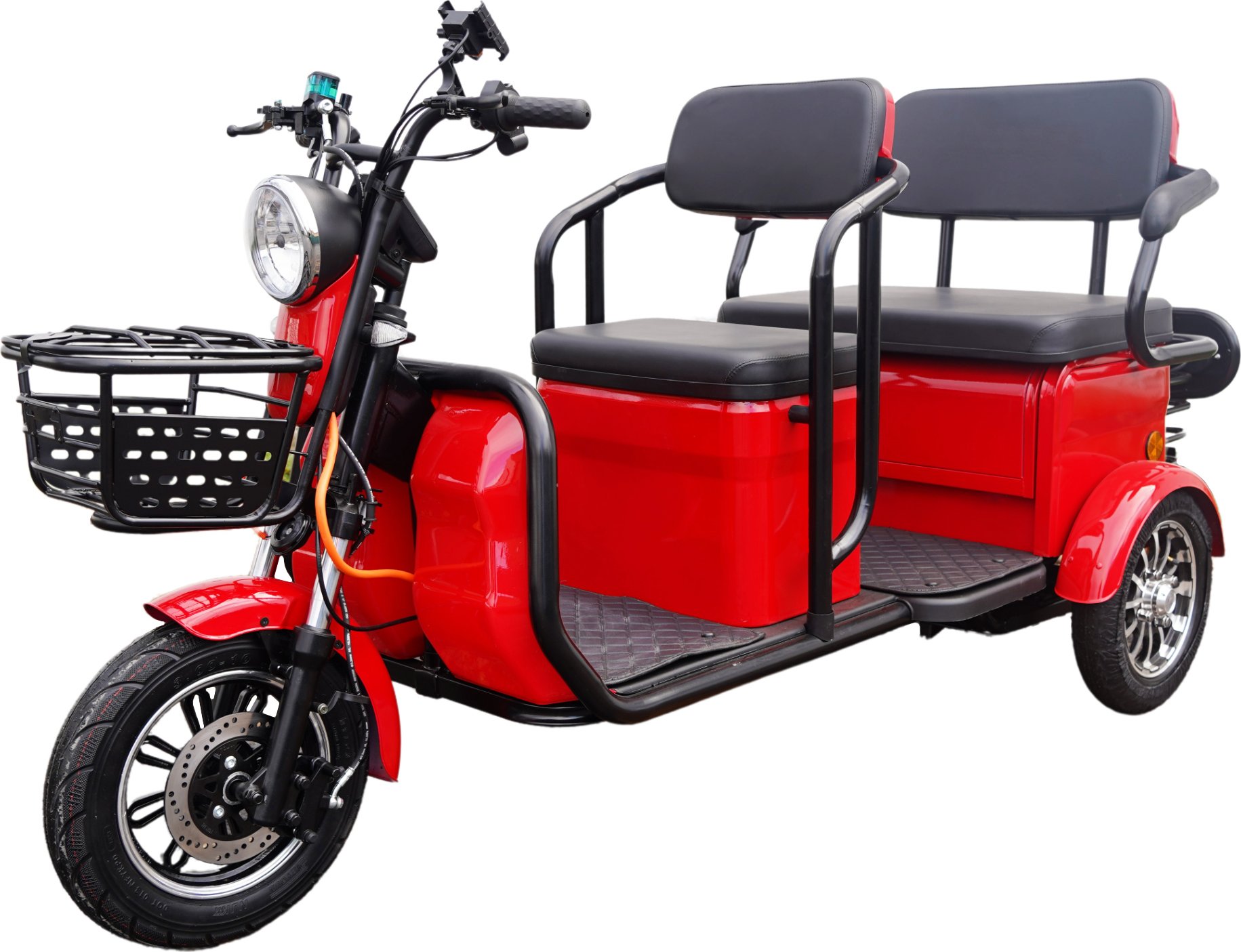 Elektrická tříkolka pro seniory Eroute ST-07 Tech Barva: Červená (bez řidičského průkazu)
