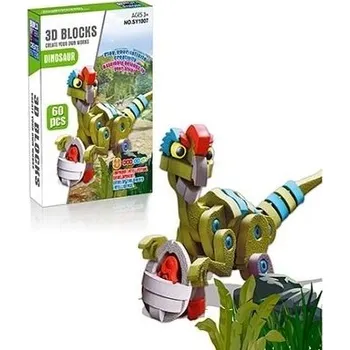 ostatní stavebnice MON BEST STAVEBNICE PĚNOVÁ 3D OVIRAPTOR 60 PCS 1007