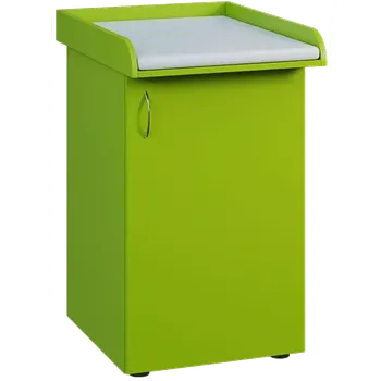 přebalovací pult a komoda PP - 205 pult přebalovací s matrací, 1-dveřový, pravý, 1000x600x800, jarní zeleň, koženka bílá BA-1