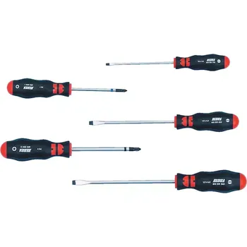 Šroubovák WURTH SADA ŠROUBOVÁKŮ S KULATÝM DŘÍKEM PRO KOVOVÝROBU (SADA ŠROUBOVÁKŮ PLOCHÝCH A PZ 5 D ZEBRA)