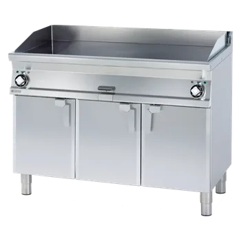 Grilovací deska 119x52 elektrická chromovaná hladká s podestavbou 400 V | RM - FTL-712ETS