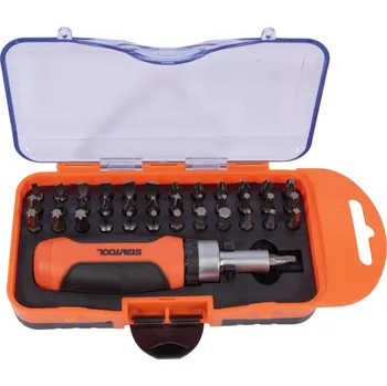 Šroubovák STAVTOOL Sada bitů s ráčnovým šroubovákem 1/4” 38 dílů