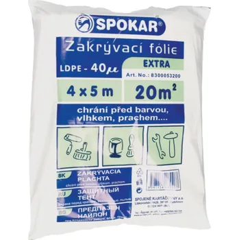 Zakrývací fólie na malování Spokar Hobby zakrývací fólie na malování, 40 µ, 20 m², 4 × 5 m