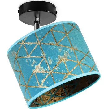 Bodové svítidlo Bodové svítidlo Werona 4, 1x modré textilní stínítko se vzorem, (výběr ze 2 barev konstrukce - možnost polohování), g