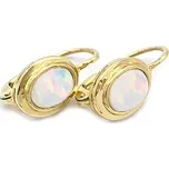 Zlaté náušnice s opálem 3,59g