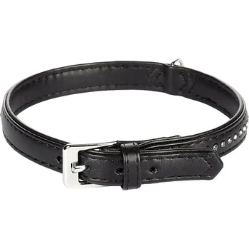 Obojek pro psa Obojek FLAMINGO Monte Carlo štrasový černý 17-20x1,1cm