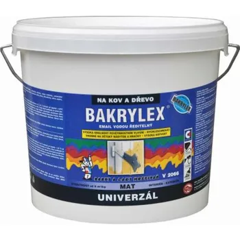 Lak na dřevo Bakrylex Univerzál mat V2066 barva na dřevo a kov 0199 černá, 5 kg