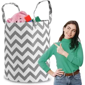 Velký koš na hračky CIKCAK šedý Nukido