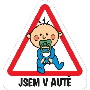 Dekorativní magnet Magnet "dítě v autě" Kluk