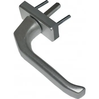 Okenní klika DAB Trade Klika okenní hliníková 1003, hranatá, trn 7/35 mm F1 stříbrná