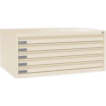 Kartotéka Zásuvková skříň na výkresy, 5 zásuvek, formát A1, barva béžová RAL1015
