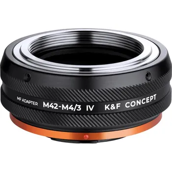 K&F Concept KF,M10126,HIGH PRECISION LENS ADAPTER,Anti reflection，M42-M4/3 IV PRO