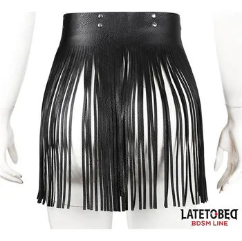 Dámská sukně LateToBed BDSM Line Short Shake Fringe Skirt Black