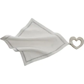 Výuková hračka Wooden Story Mini kousátko - Srdíčko s kapesníčkem