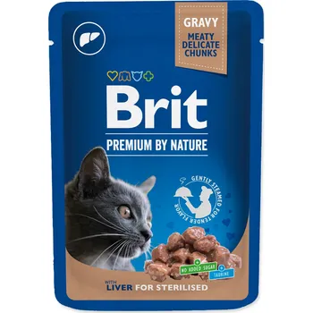 Krmivo pro kočku Brit Premium By Nature Cat Adult kapsička Sterilised Liver 100 g
