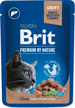 Krmivo pro kočku Brit Premium By Nature Cat Adult kapsička Sterilised Liver 100 g
