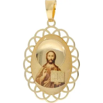 Přívěsek Oválný přívěsek s Ježíšem ze zlata