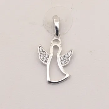 Přívěsek Zlatý přívěsek z bílého zlata anděl se zirkony 2699LOTW