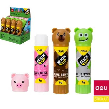 Kancelářské lepidlo Lepidlo Stick Up zvířátko, 9g tuhé Deli E6366A
