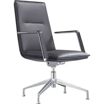 Křeslo RUBEN - M křeslo otočné s područkami, ekokůže černá