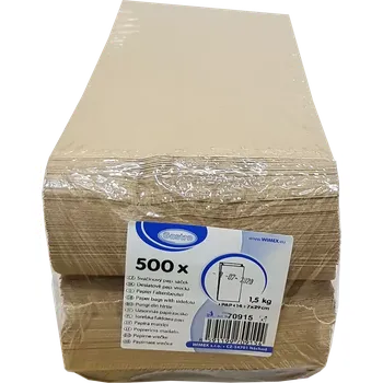 Obalový materiál Sáček PAP.SVAČINOVÝ hnědý 2,5 kg (15+7x35cm) 500ks (Balení: 500 ks)