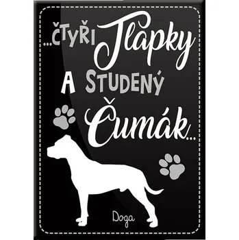 Dekorativní magnet Nekupto Mazlíčci magnet Doga 66 x 90 x 2 mm