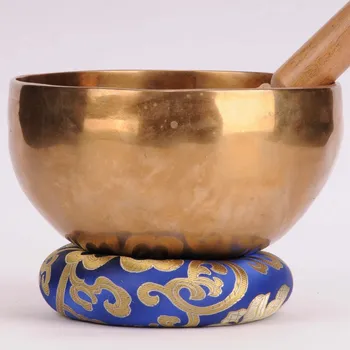 Tibetská mísa 920 g - průměr 16,5 cm, ručně tepaná, tón C, s paličkou a podložkou v ceně