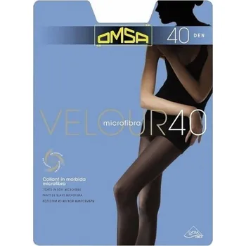 Dámské punčochy Dámské punčochové kalhoty Omsa Velour 40 den 2-4 nero/černá 4-L