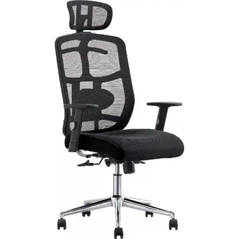 LOGAN židle kancelářská, látka/MESH černá