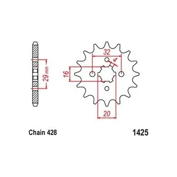 Řetězová sada pro motocykl Řetězové kolečko SUZUKI GSX-R 125 rok 17-24