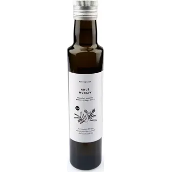 Rostlinný olej Květomluva Chuť Moravy bio slunečnicový olej s bylinkami 250 ml