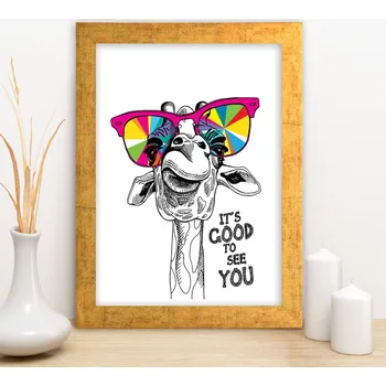 Obraz ASIR Obraz na MDF s rámem JE DOBRÉ TĚ VIDET 24 x 29 cm