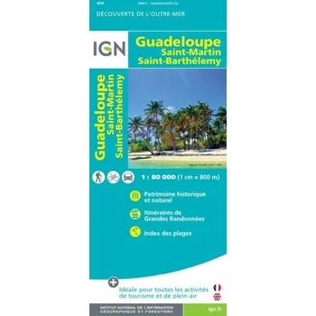 IGN mapa Guadeloupe 1:80 t.