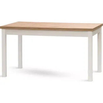 Nábytek Rozkládací jídelní stůl W21 dub wotan/bílá 120(160)x80