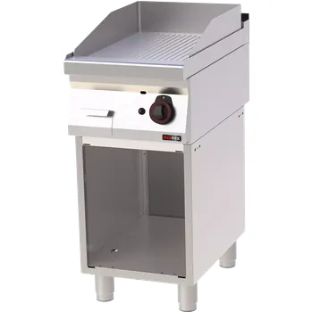 Kuchyňský gril Grilovací deska 40x51 plynová chromovaná rýhovaná s podestavbou | REDFOX - FTRC 70/40 G