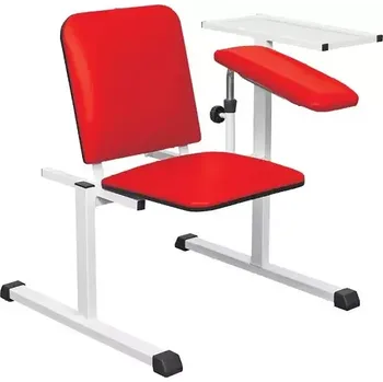 Křeslo OZC - 06 židle odběrová s 1 područkou a stolkem, červená č.11