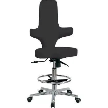 LZ 31 H židle lékařská, kříž chrom, ekokůže, černá