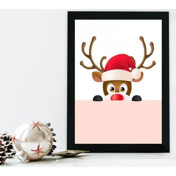 Obraz ASIR Obraz na MDF s rámem STYDLIVÝ SOBÍK 24 x 29 cm